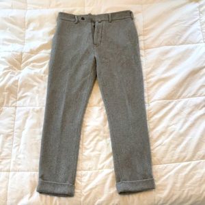 Wool blend pants - Max in Chester brand - gray textured tweed - size 30x30
